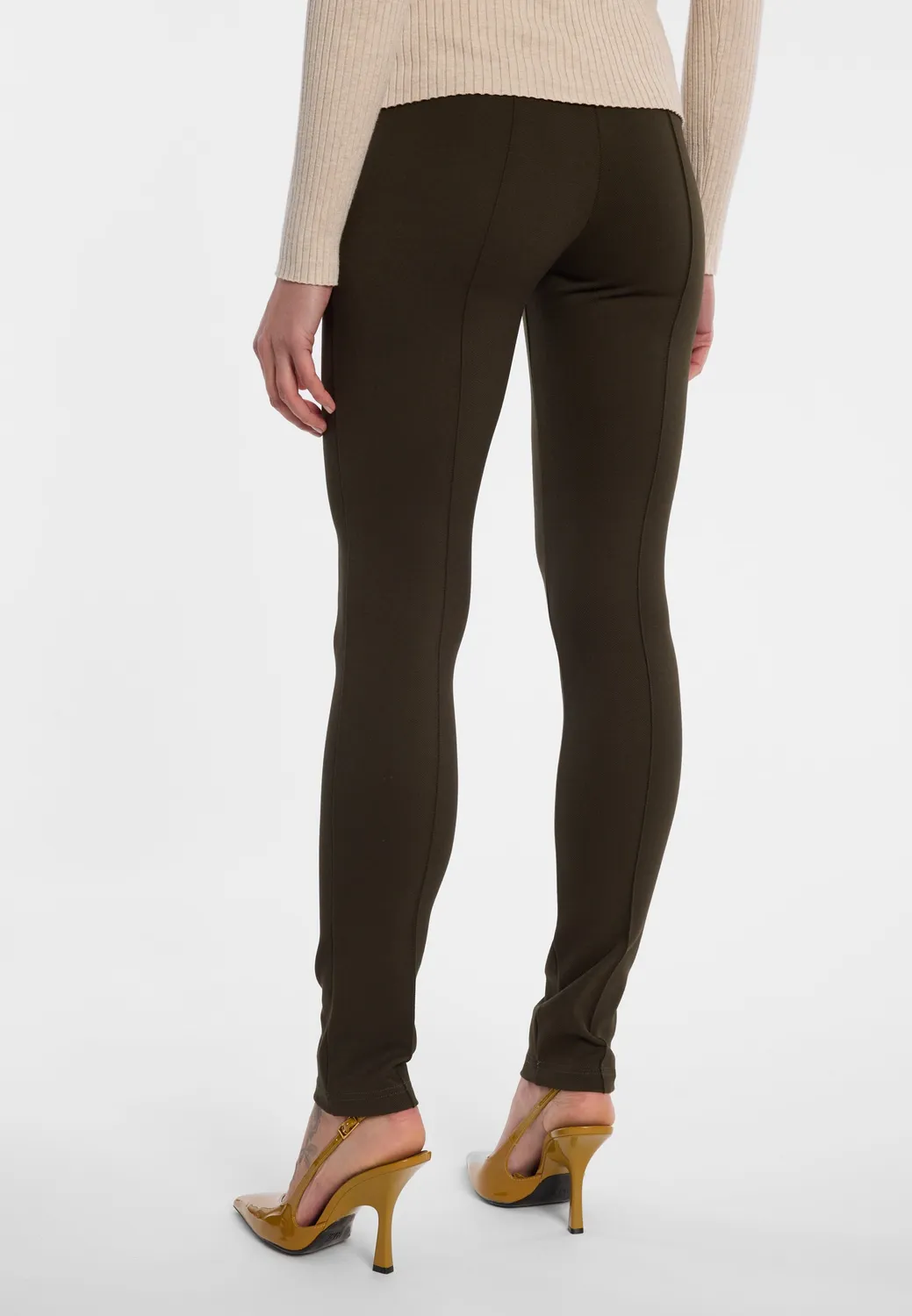 Ana Alcazar Elysa pantaloni slim fit kaki jersey