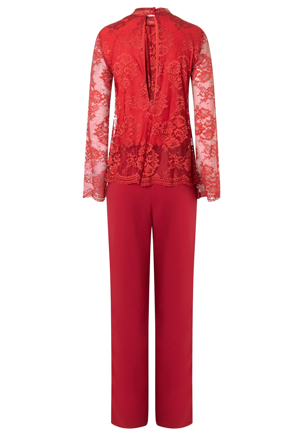 Ana Alcazar Cenura tuta pizzo rosso ruggine