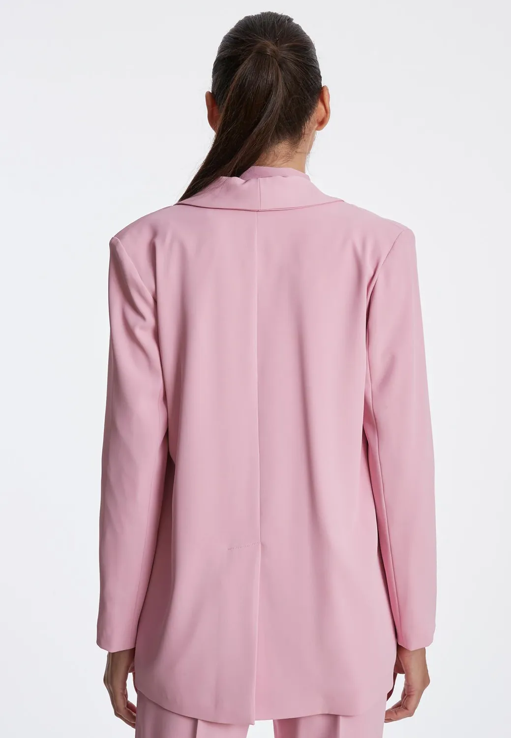 Ana Alcazar Zada blazer oversize rosa aperto