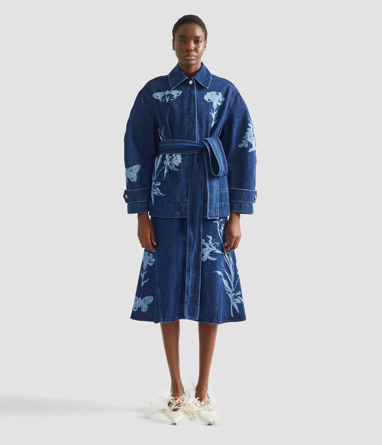 Erdem Indigo Denim Jacket giacca indaco oversize