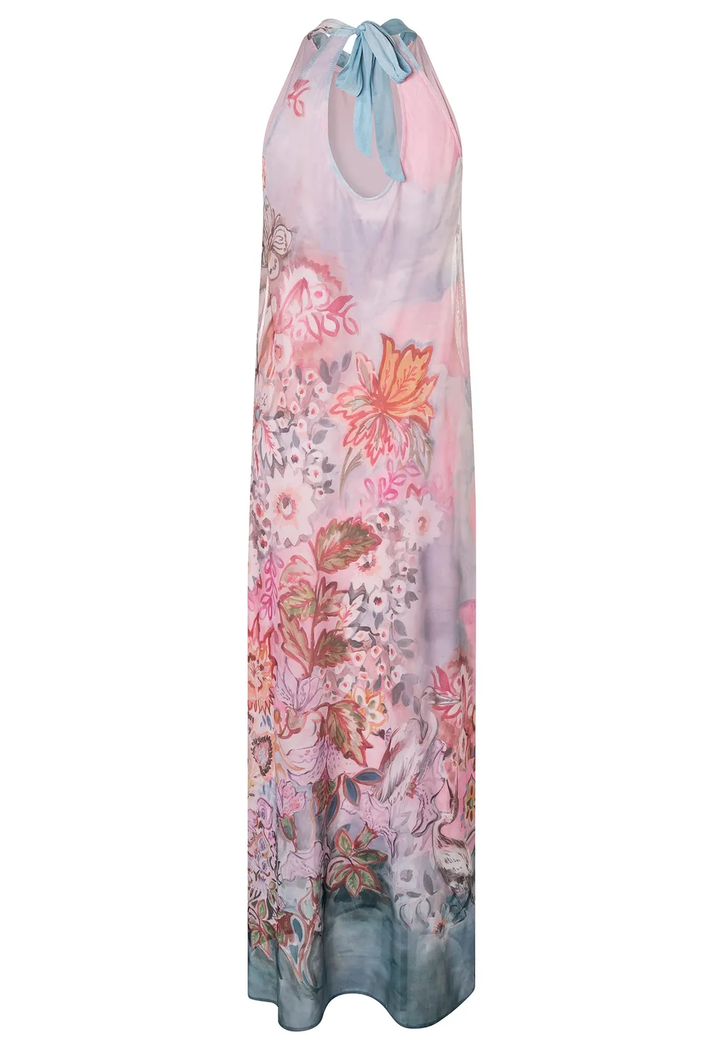 Ana Alcazar Desly abito maxi floreale rosa
