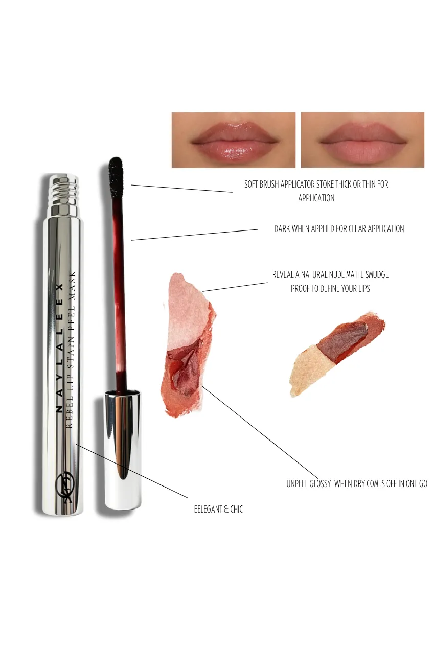 Naylaleex Rebel N05 tinta labbra peel off nude bright red