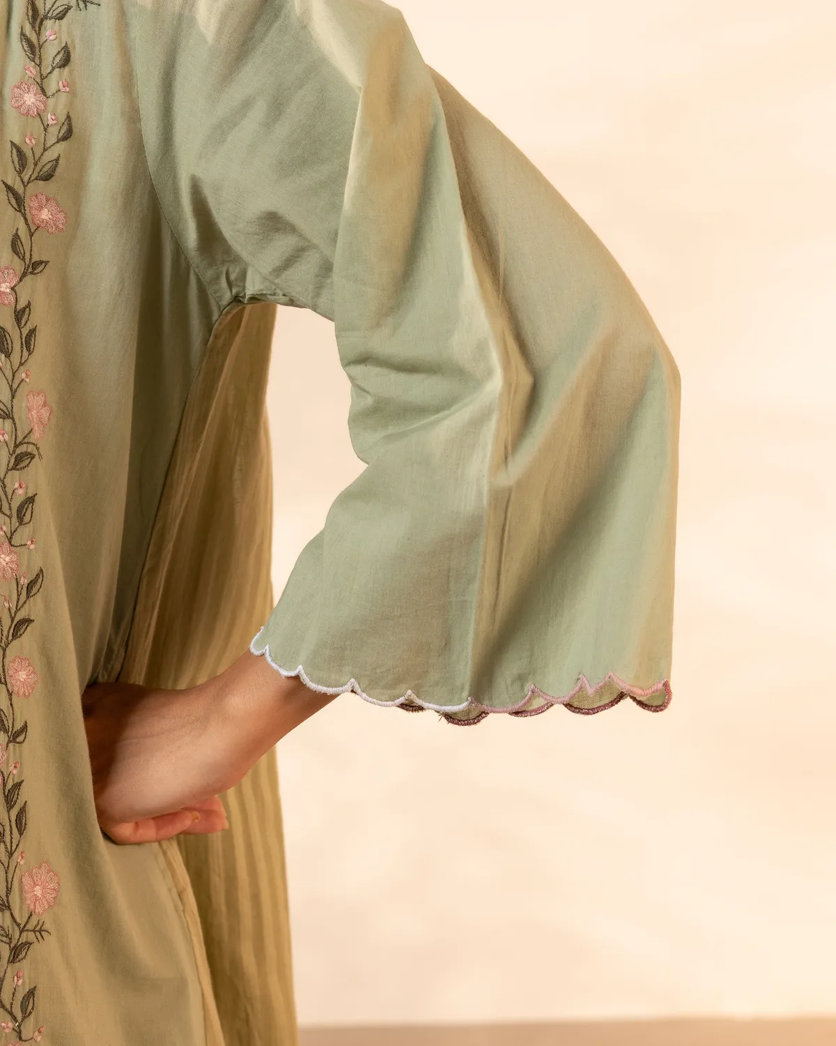 Our Dve Bloomberry completo donna cotone verde chiaro
