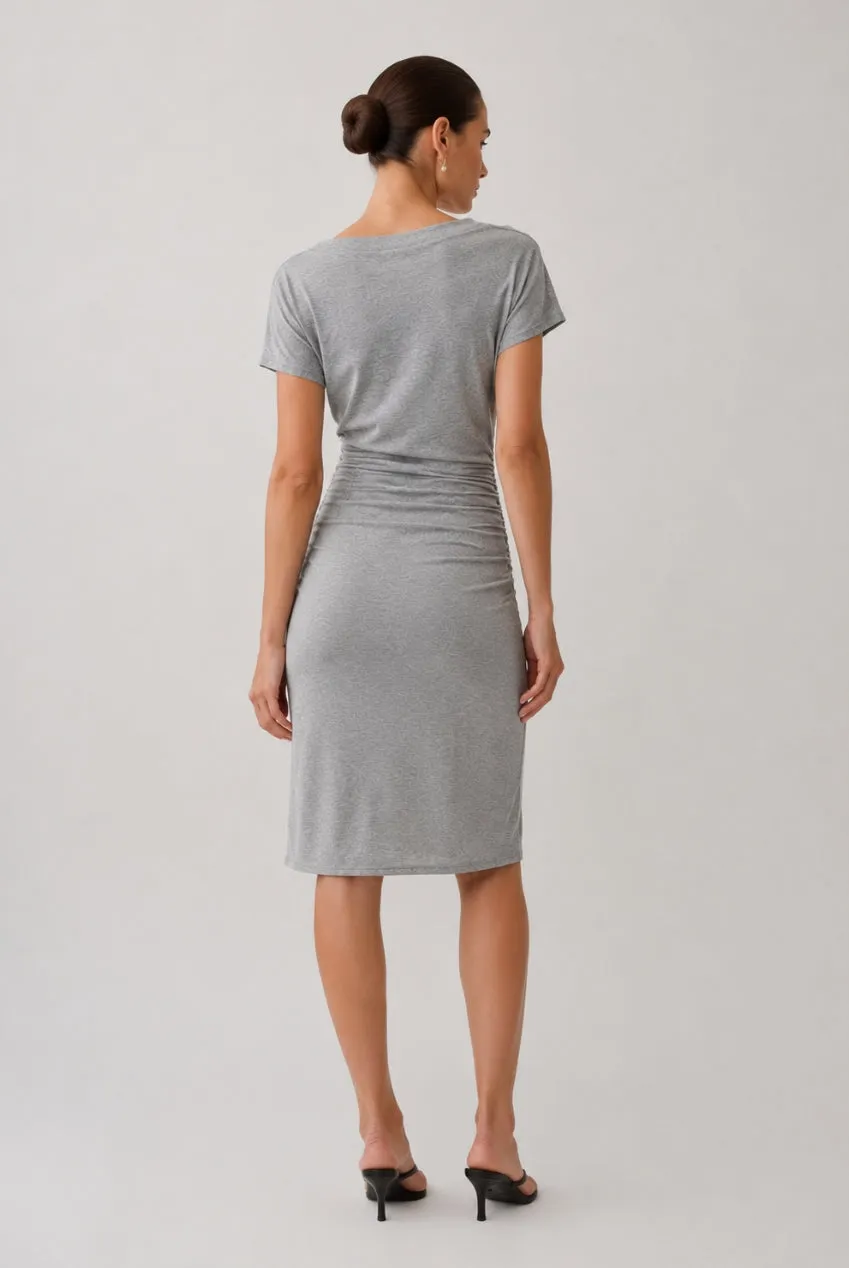 Honor Gold Kayden abito jersey grigio midi XS-XL