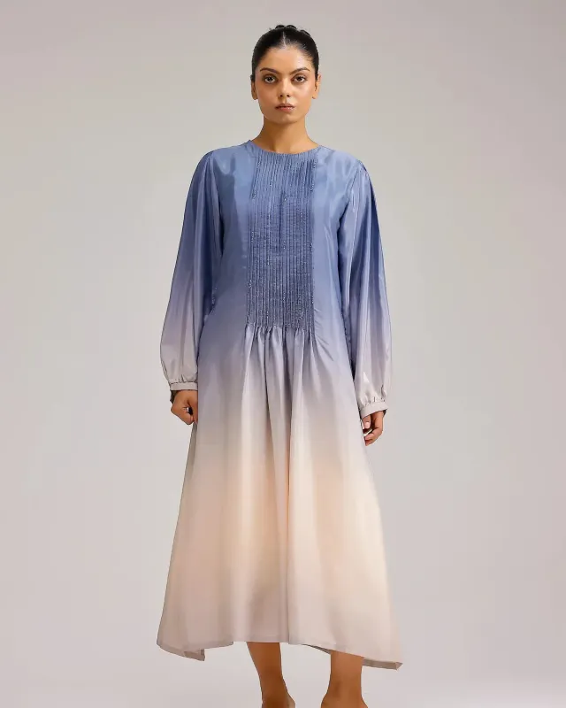 Our Dve Icy Elegance Dress abito blu avorio