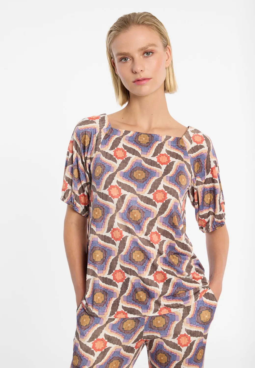 Ana Alcazar Dryla top fantasia scollo trapezio