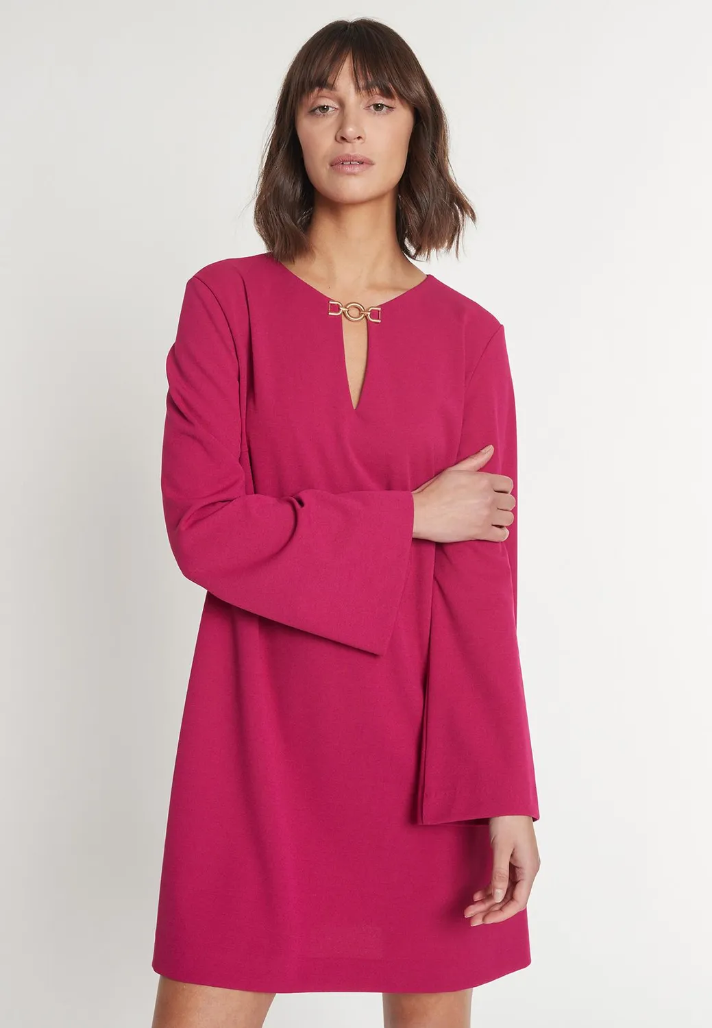 Ana Alcazar Merosa abito tunica svasato rosa