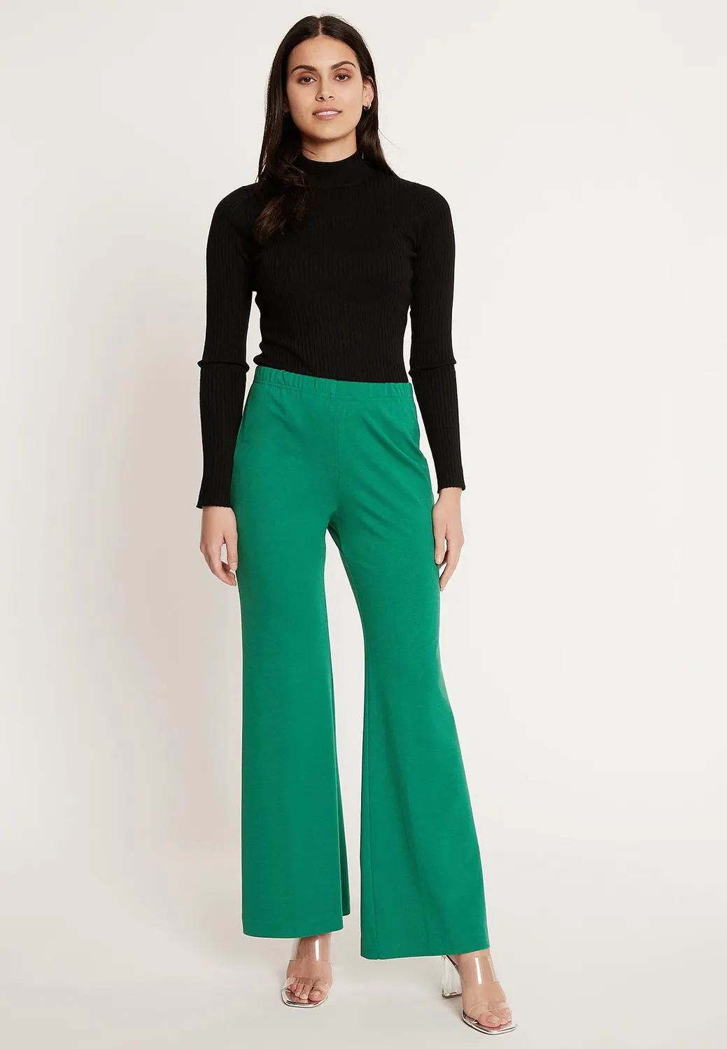 Ana Alcazar Iska pantaloni jersey verdi casual
