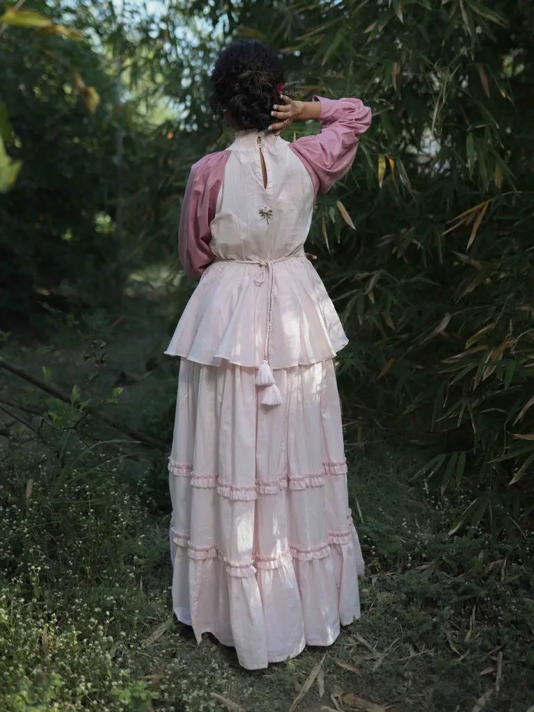 Our Dve Fae Zuphlas Dress vestito rosa cotone 54"