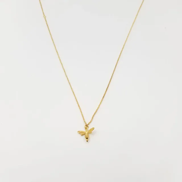 Our Dve Bee-tle Chain collana ape placcata oro 18kt