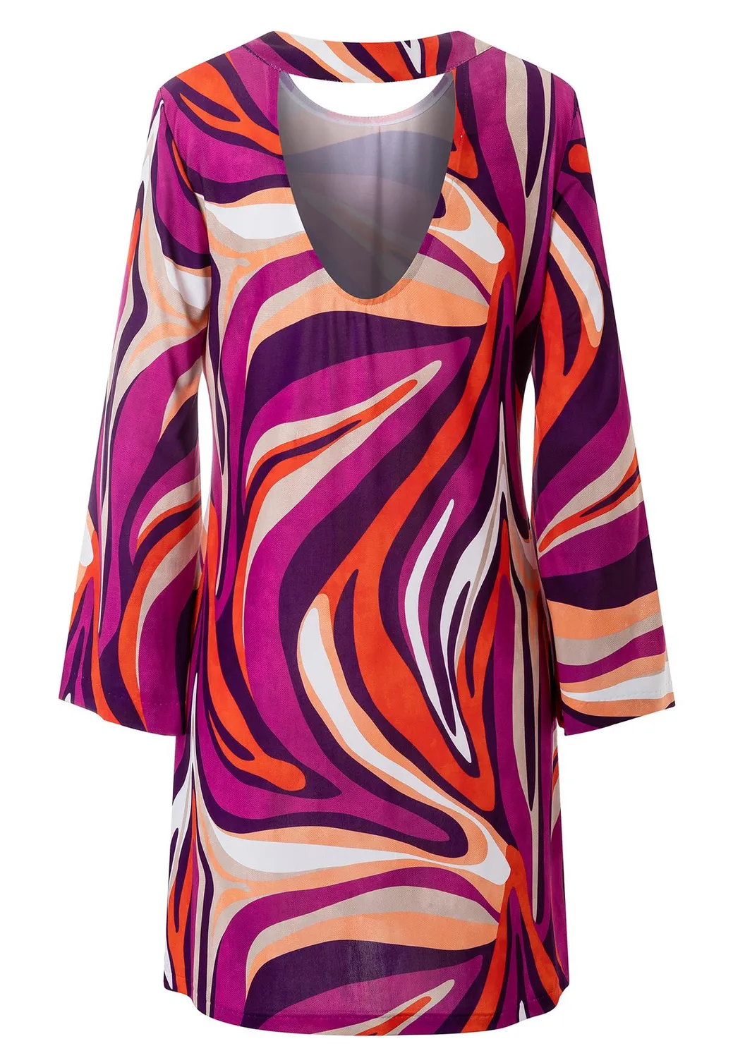 Ana Alcazar Prila abito tunica jersey fantasia fucsia