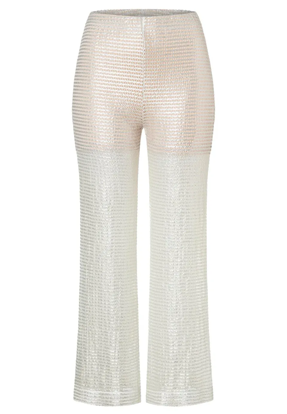 Ana Alcazar Wahori pantaloni cropped bianchi rete