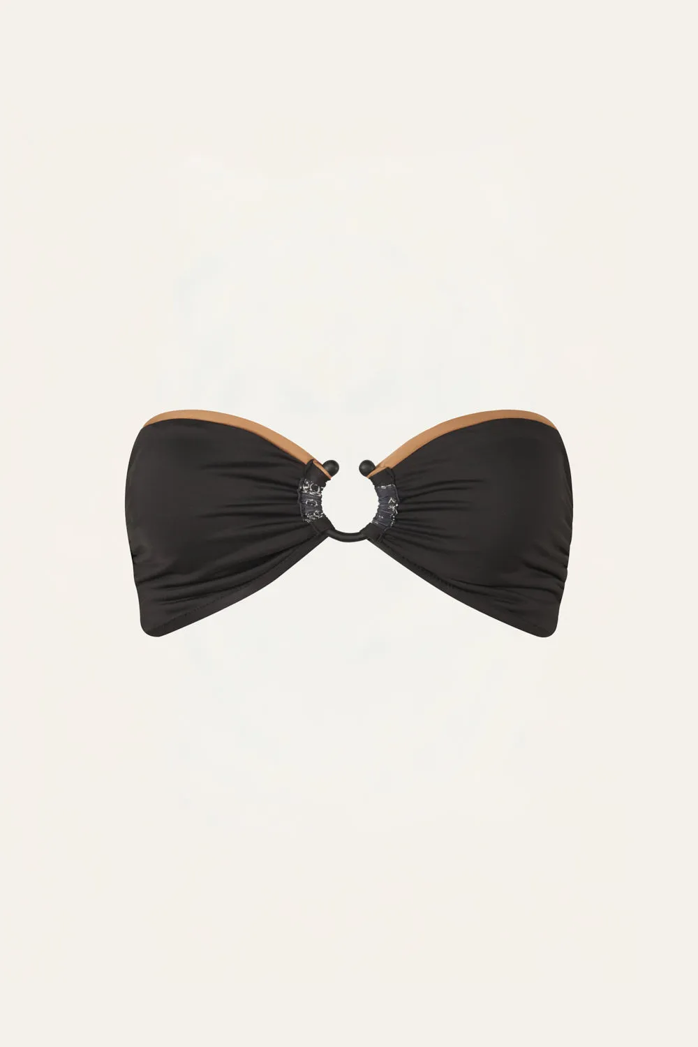 Johanna Ortiz Seawaters top bikini fascia nero ecru