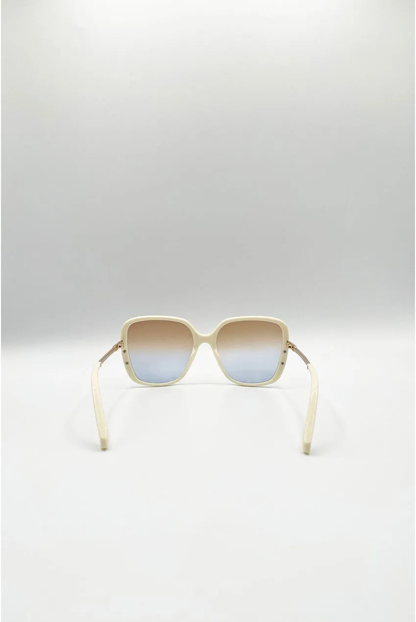 SVNX Oversized Square SG2601728 occhiali da sole beige