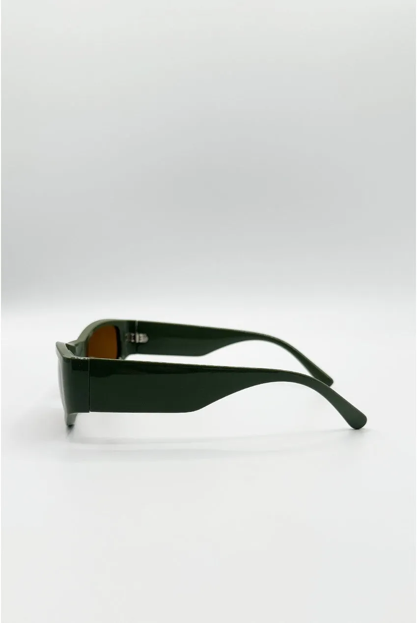 SVNX Racer Wrap Around occhiali da sole verde scuro