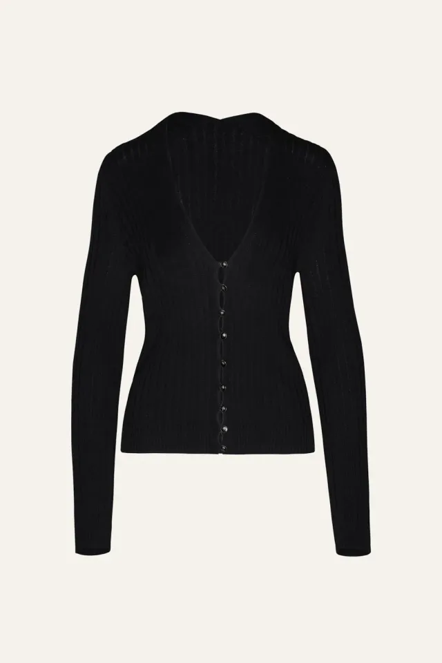 Johanna Ortiz Outback Life cardigan nero cotone pima