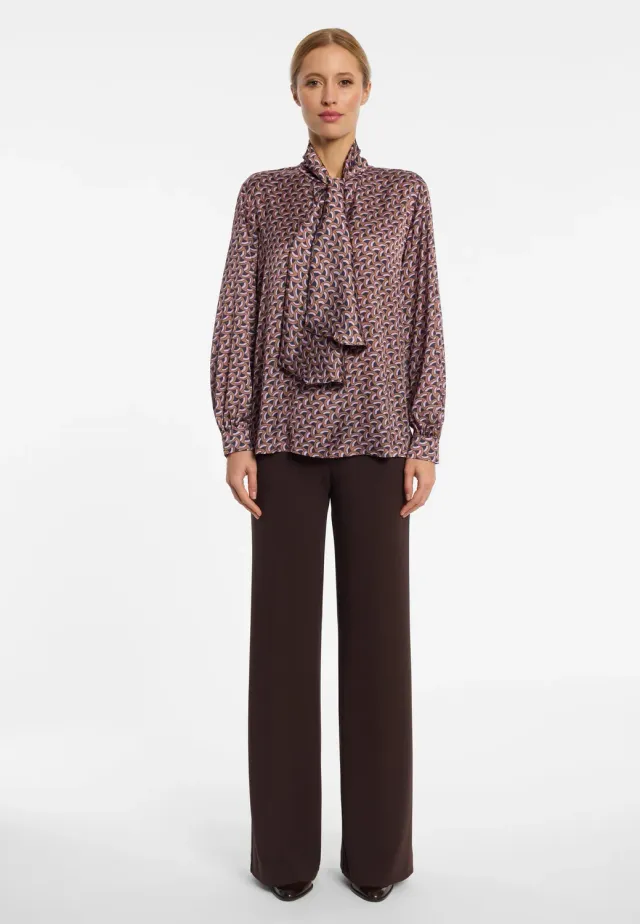 Ana Alcazar Eliva blusa raso fiocco fantasia retro
