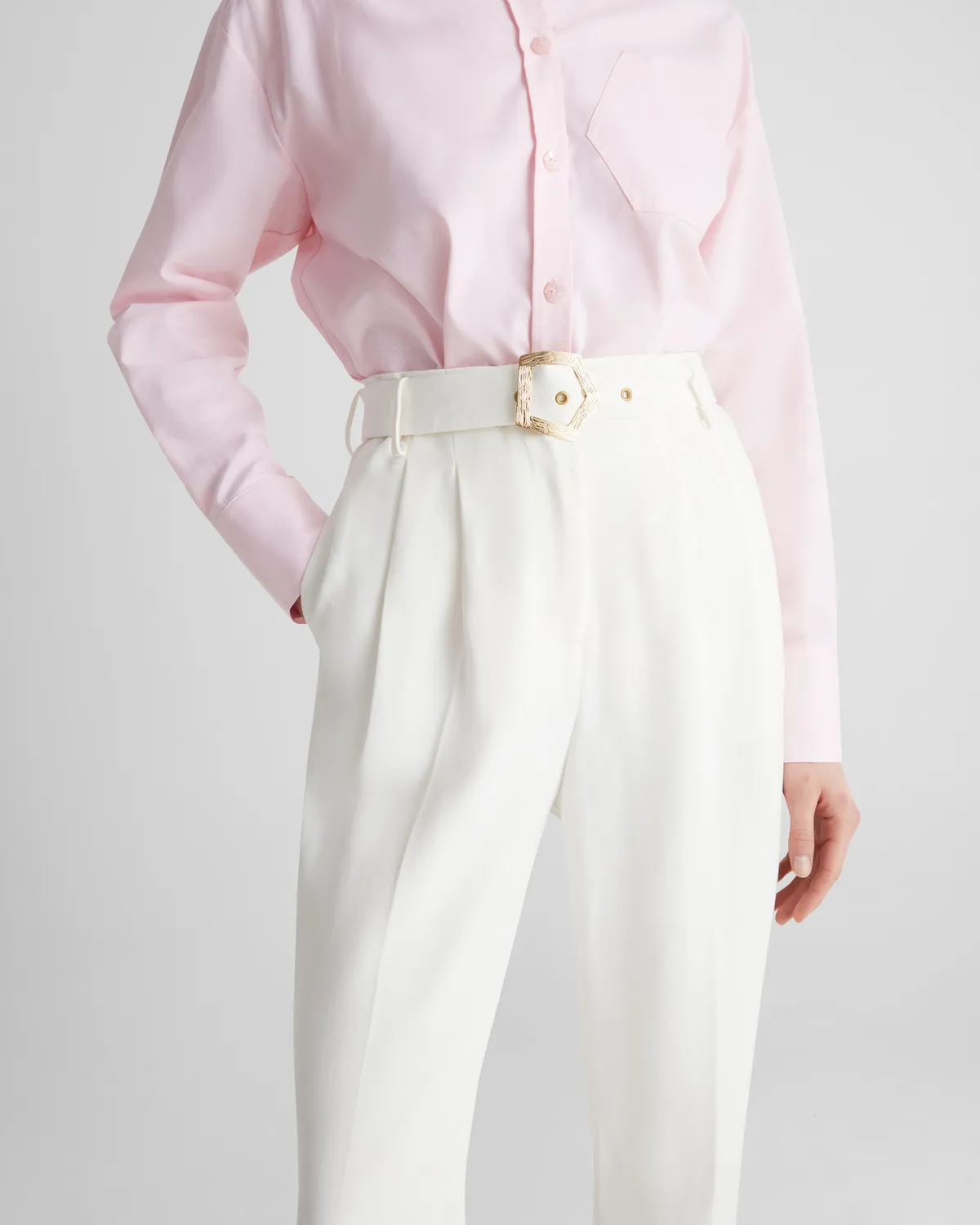 Violante Nessi Violi camicia oxford rosa cotone
