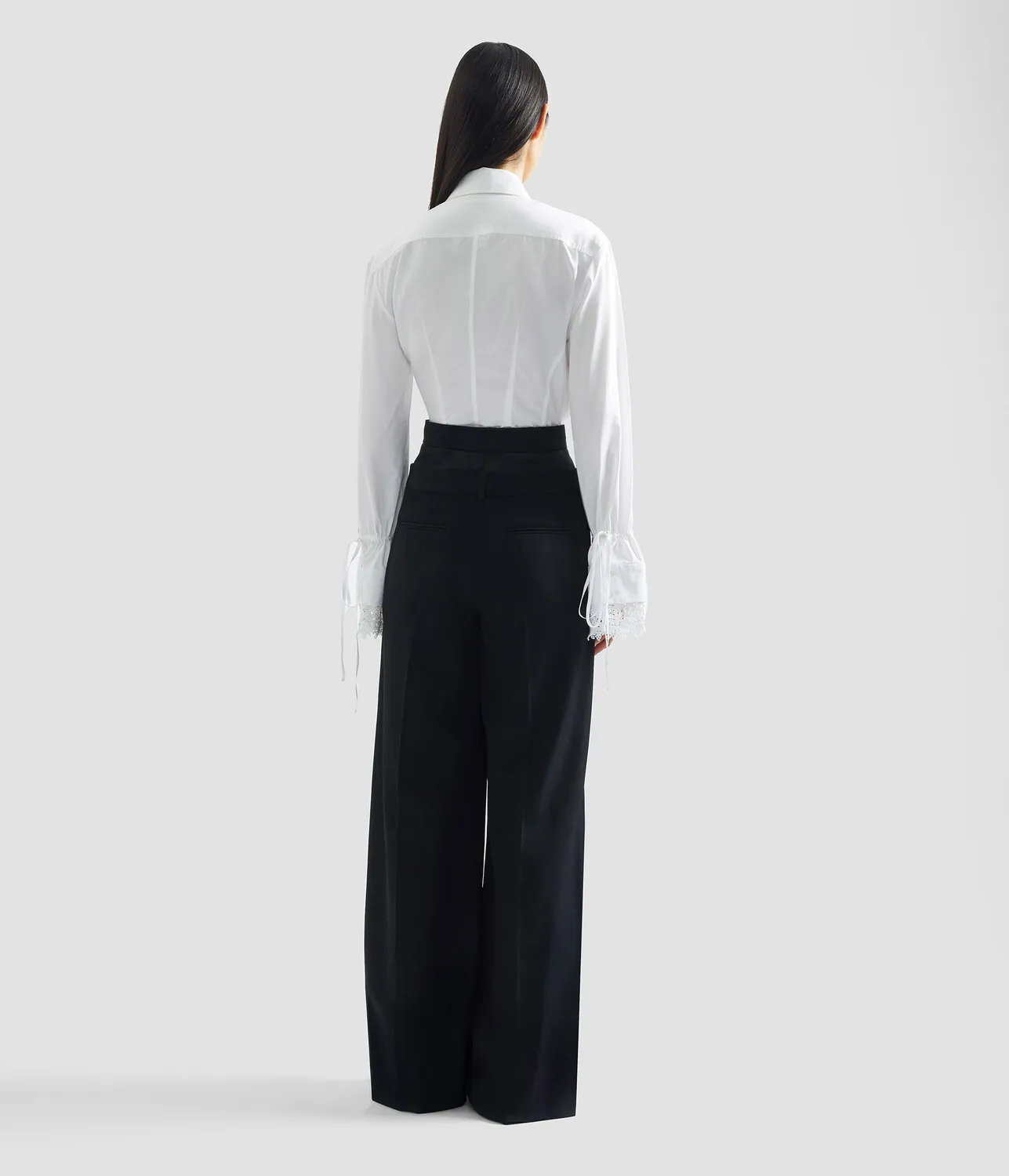 Erdem Cotton Poplin camicia bianca pizzo