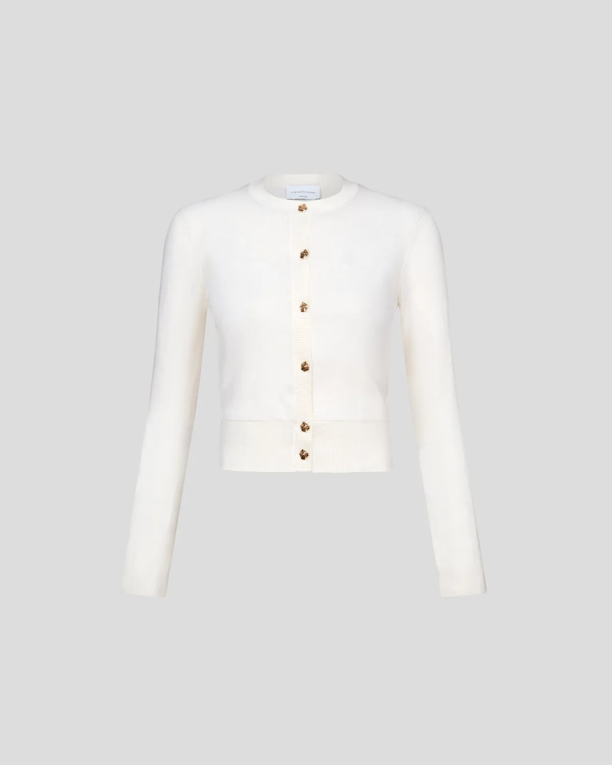 Violante Nessi Aditi cardigan avorio cashmere cotone