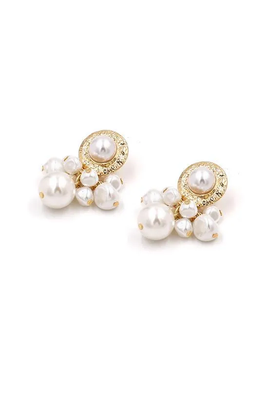 Bella Barnett orecchini perla oro pendenti 5 cm