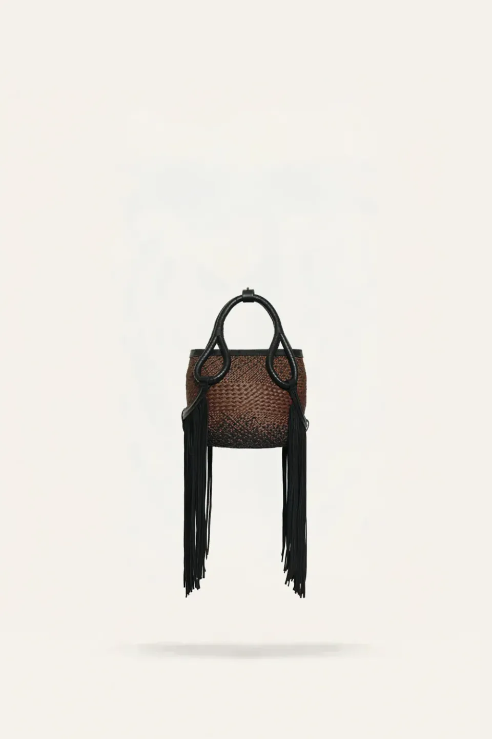 Johanna Ortiz Soul Of The River mini tote paglia marrone