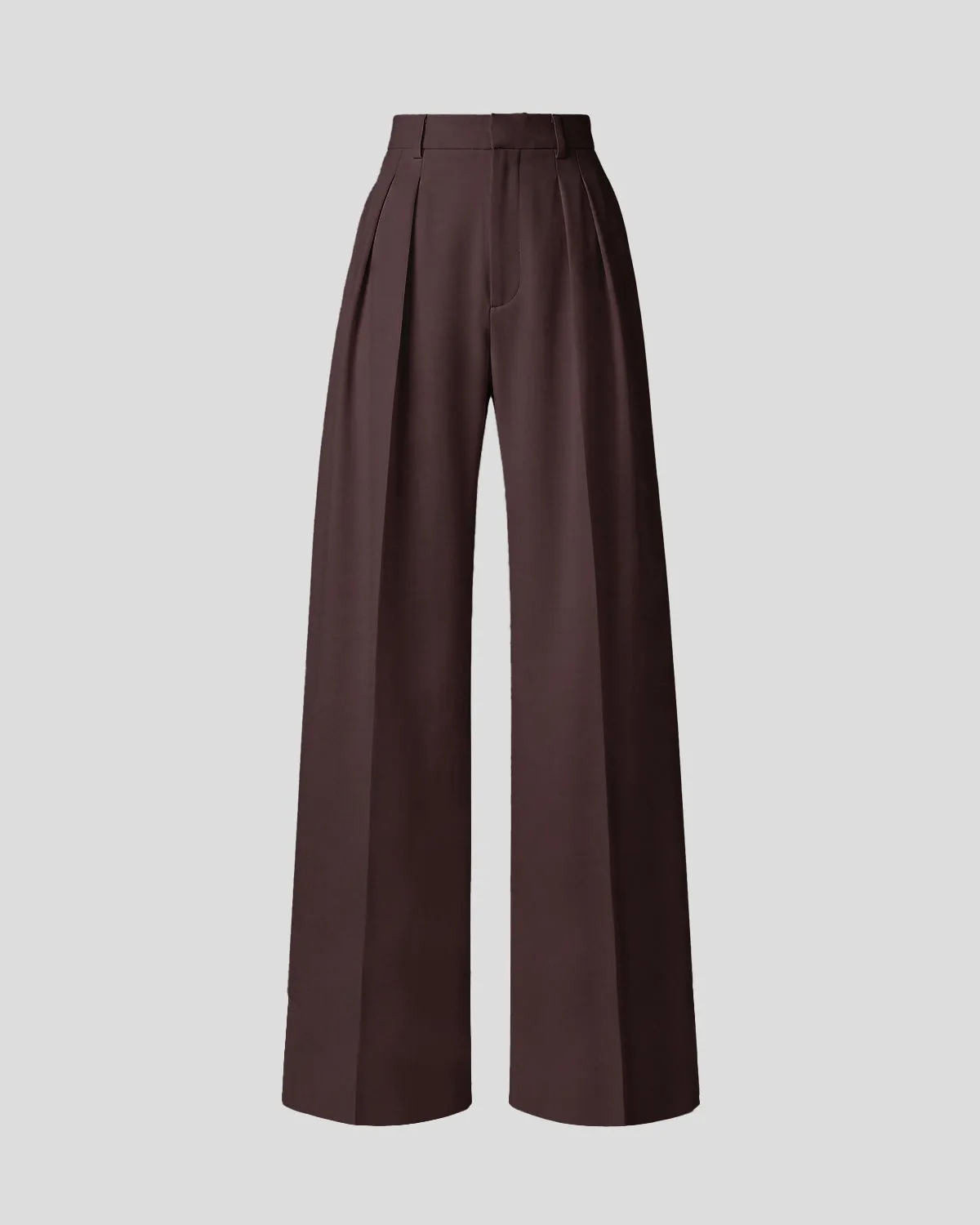 Violante Nessi Keckler pantaloni marroni in crepe di lana