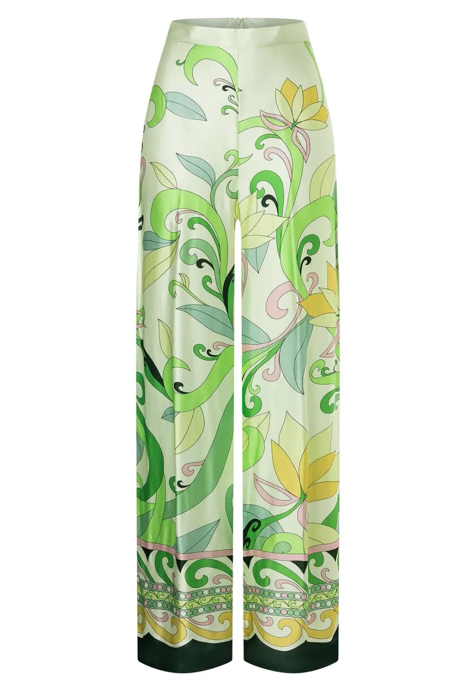 Ana Alcazar Pecosa pantaloni satin fantasia floreale