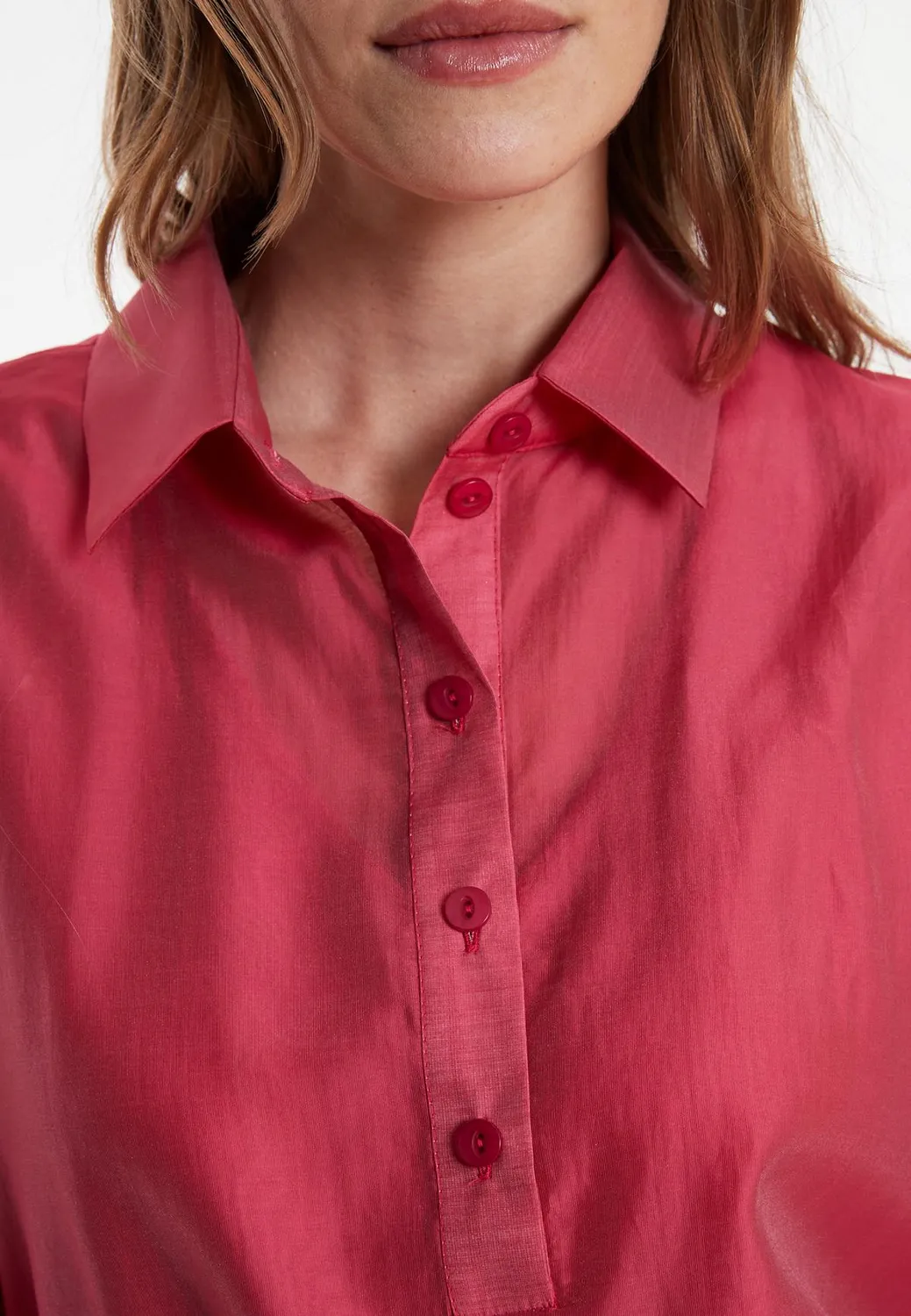 Ana Alcazar Wakoa abito camicia rosa lyocell