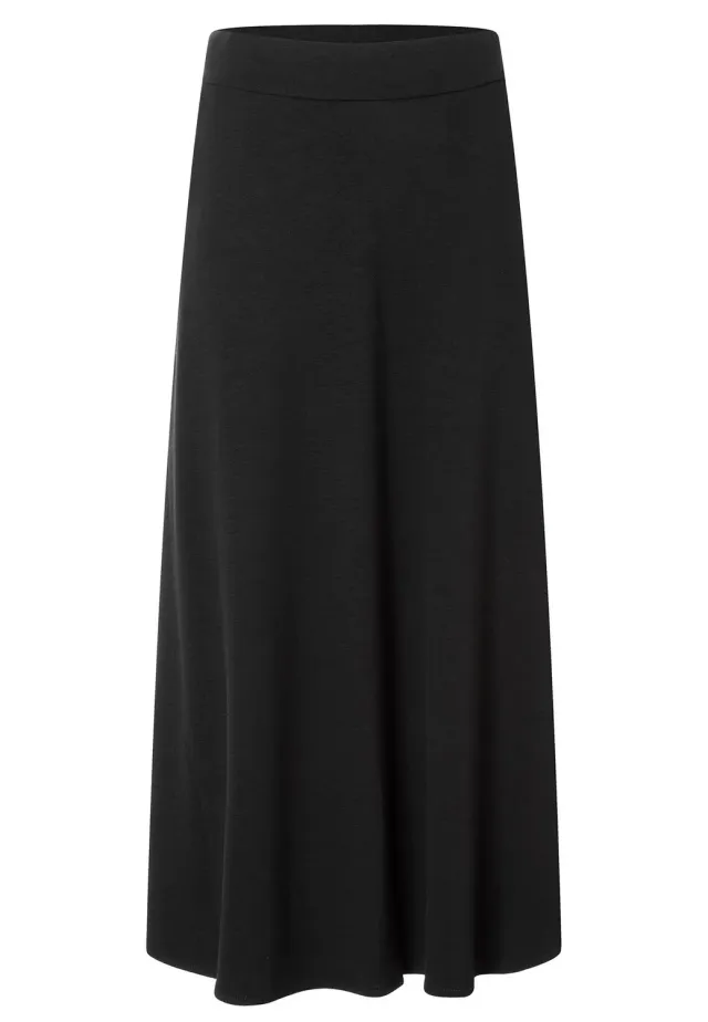 Ana Alcazar Sitana gonna midi nera jersey tasche