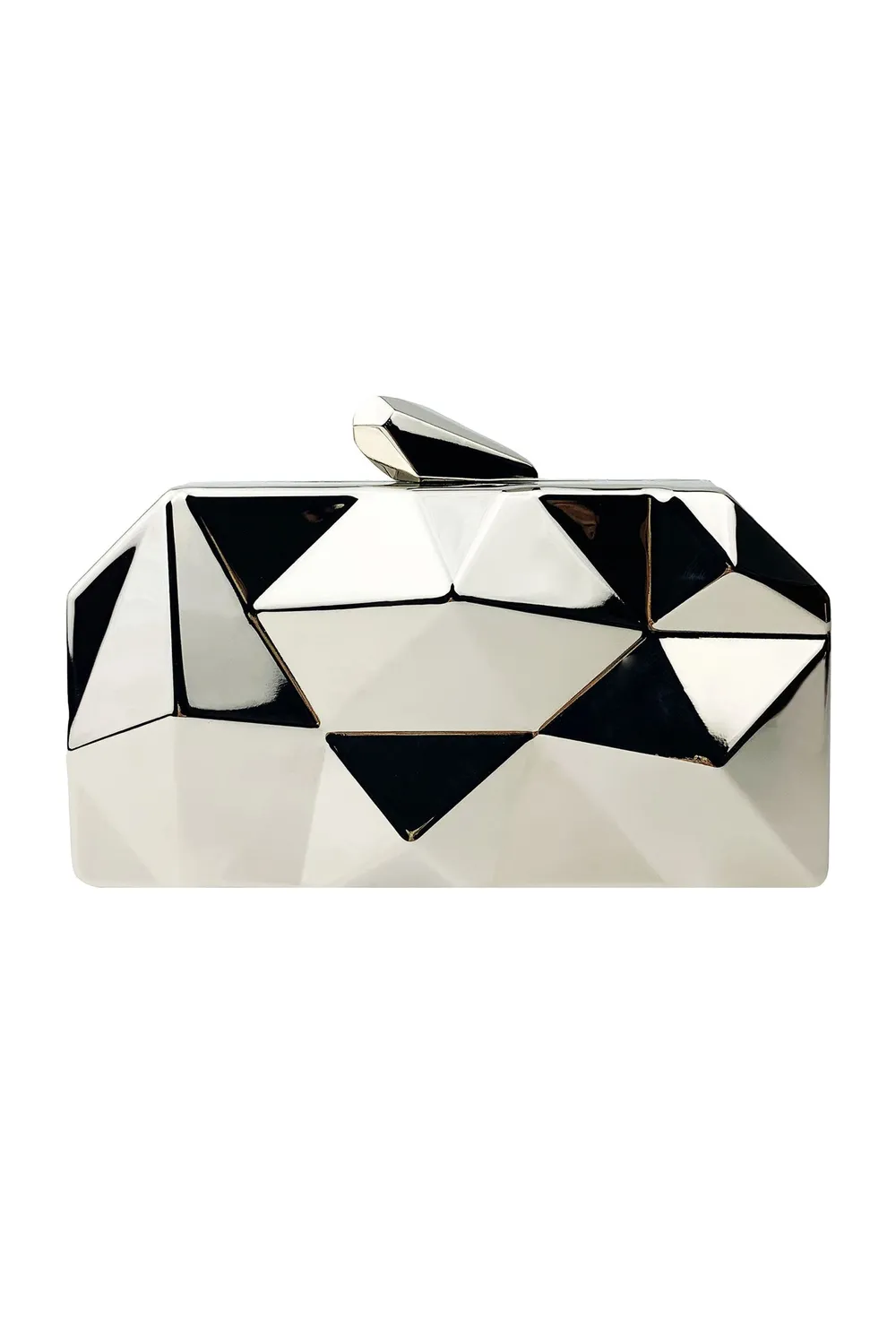Bella Barnett Ada Geometry pochette argento glossy