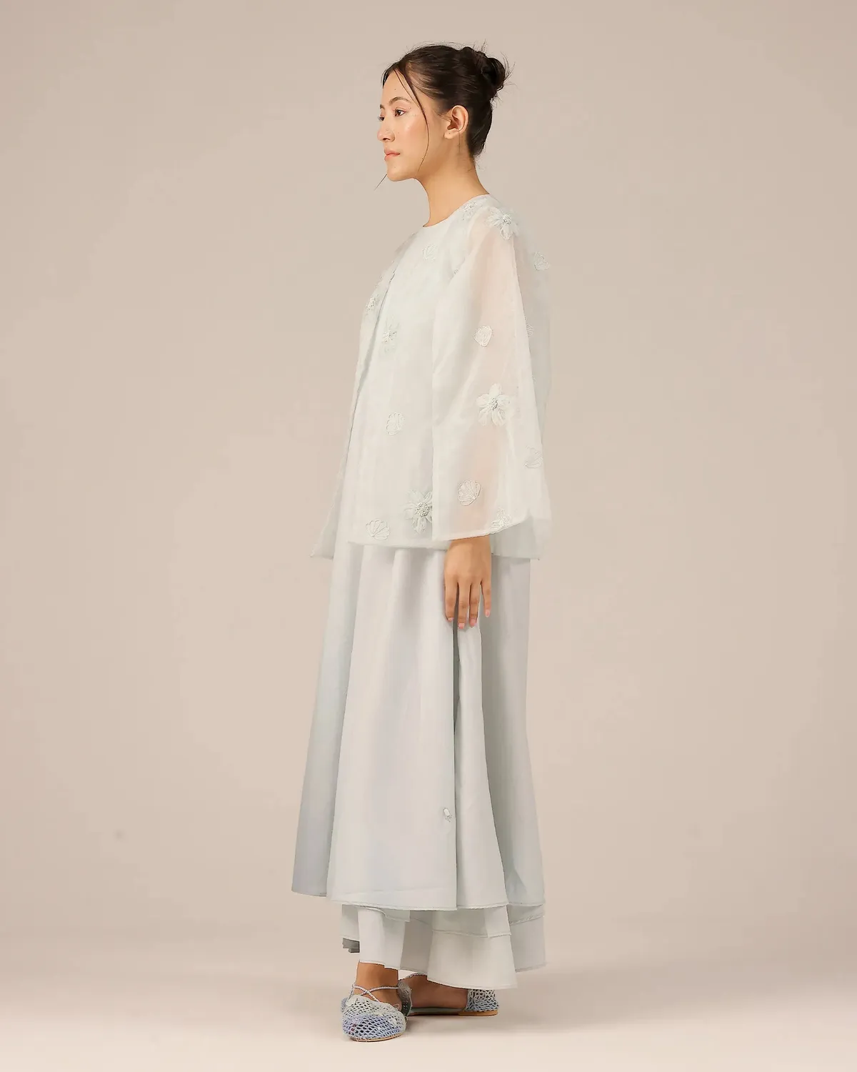 Our Dve Tropical Sorbet Wave Kiss completo grigio organza