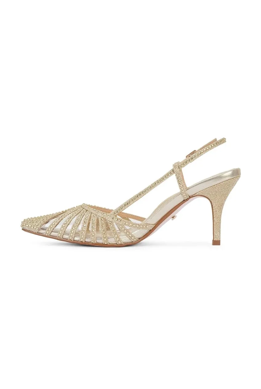 Malow London Selena décolleté slingback neri tacco 8,5