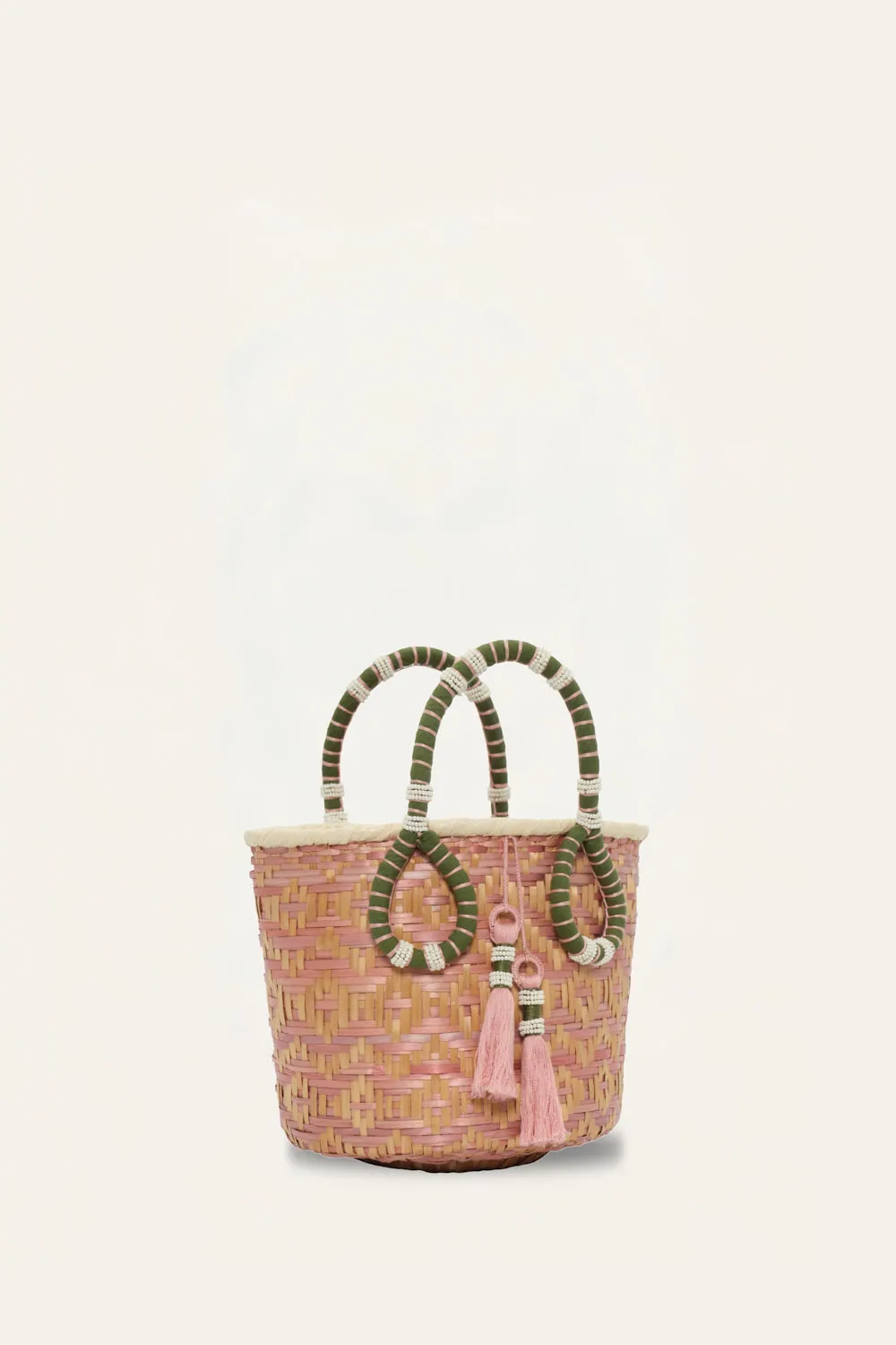 Johanna Ortiz Heritage mini borsa secchiello palma verde