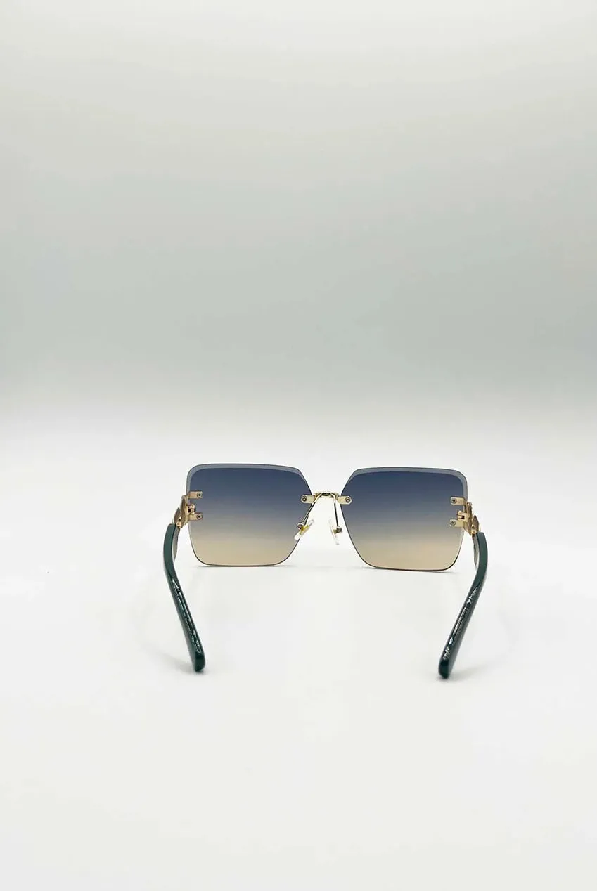 SVNX SG2501020 occhiali da sole blu navy oro UV400