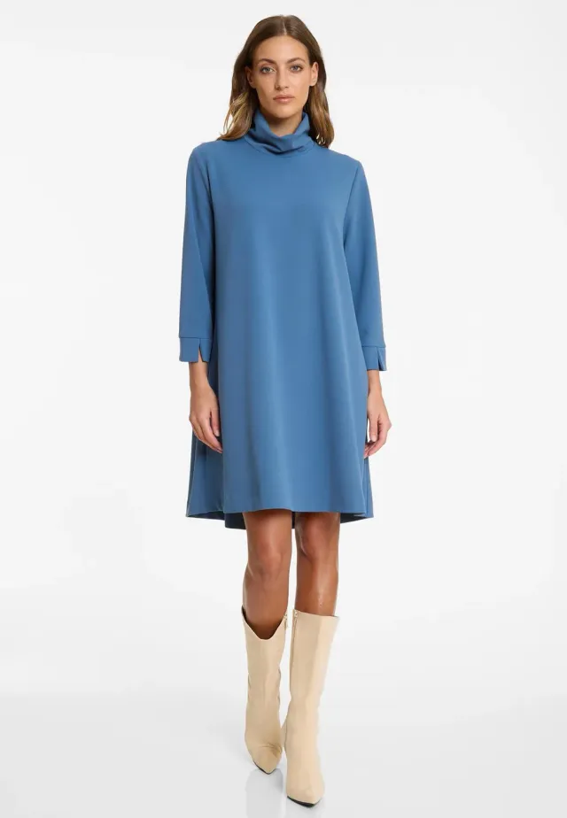 Ana Alcazar Adnea abito oversize blu collo alto tasche