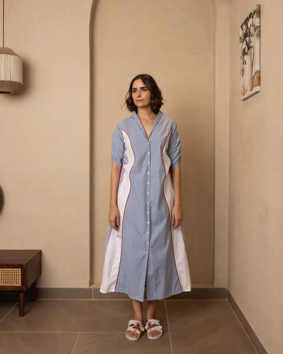 Our Dve Nautica Lia abito azzurro camicia