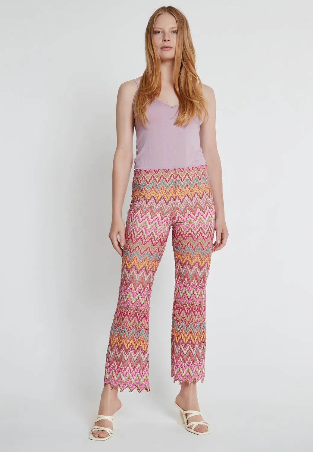 Ana Alcazar Kysala pantaloni 7/8 traforati