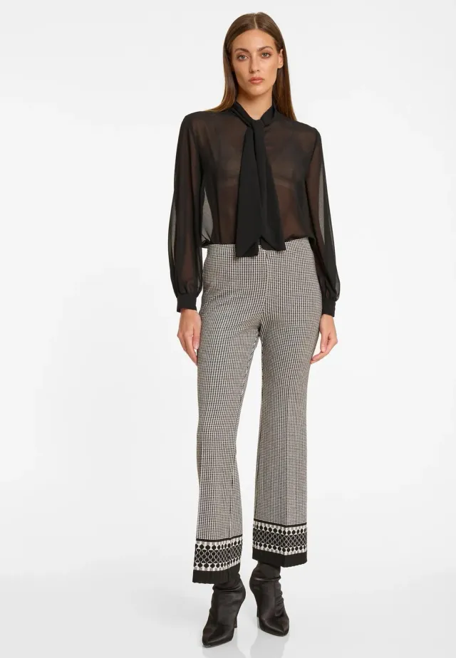 Ana Alcazar Asfona pantaloni cropped pied-de-poule