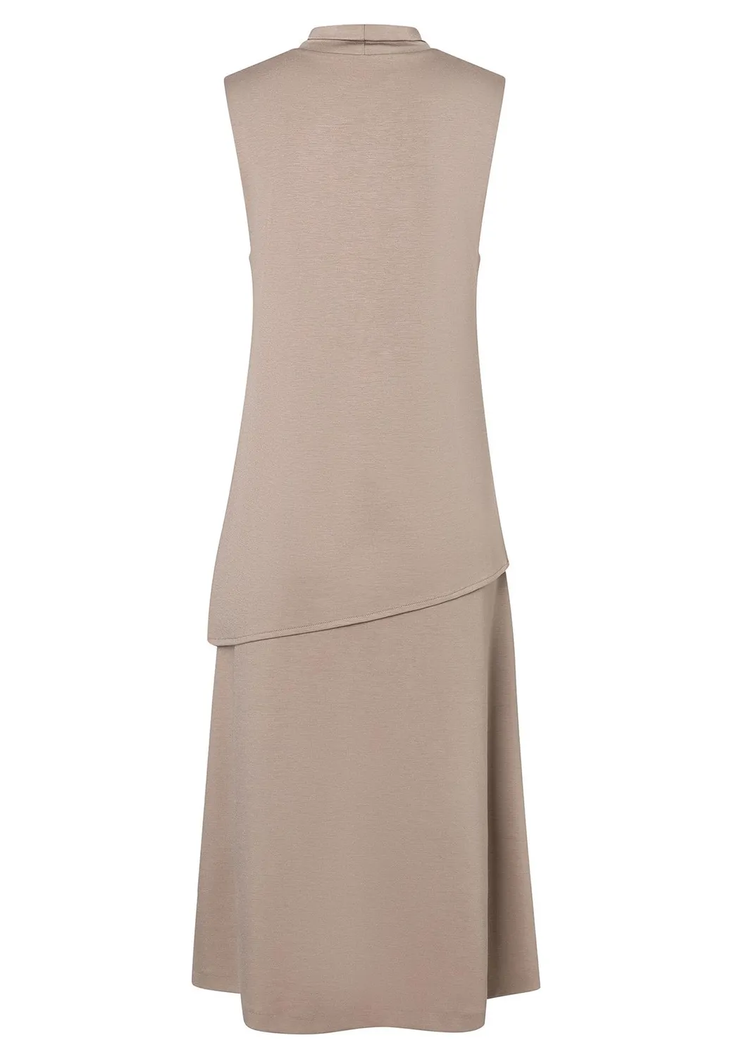 Ana Alcazar Hedea abito midi beige collo alto
