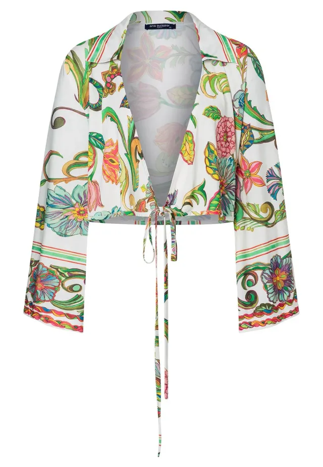 Ana Alcazar Witana top incrocio floreale crop