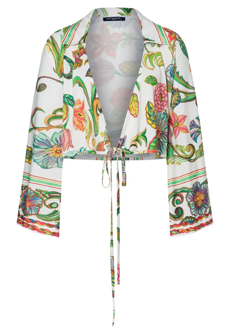 Ana Alcazar Witana top incrocio floreale crop