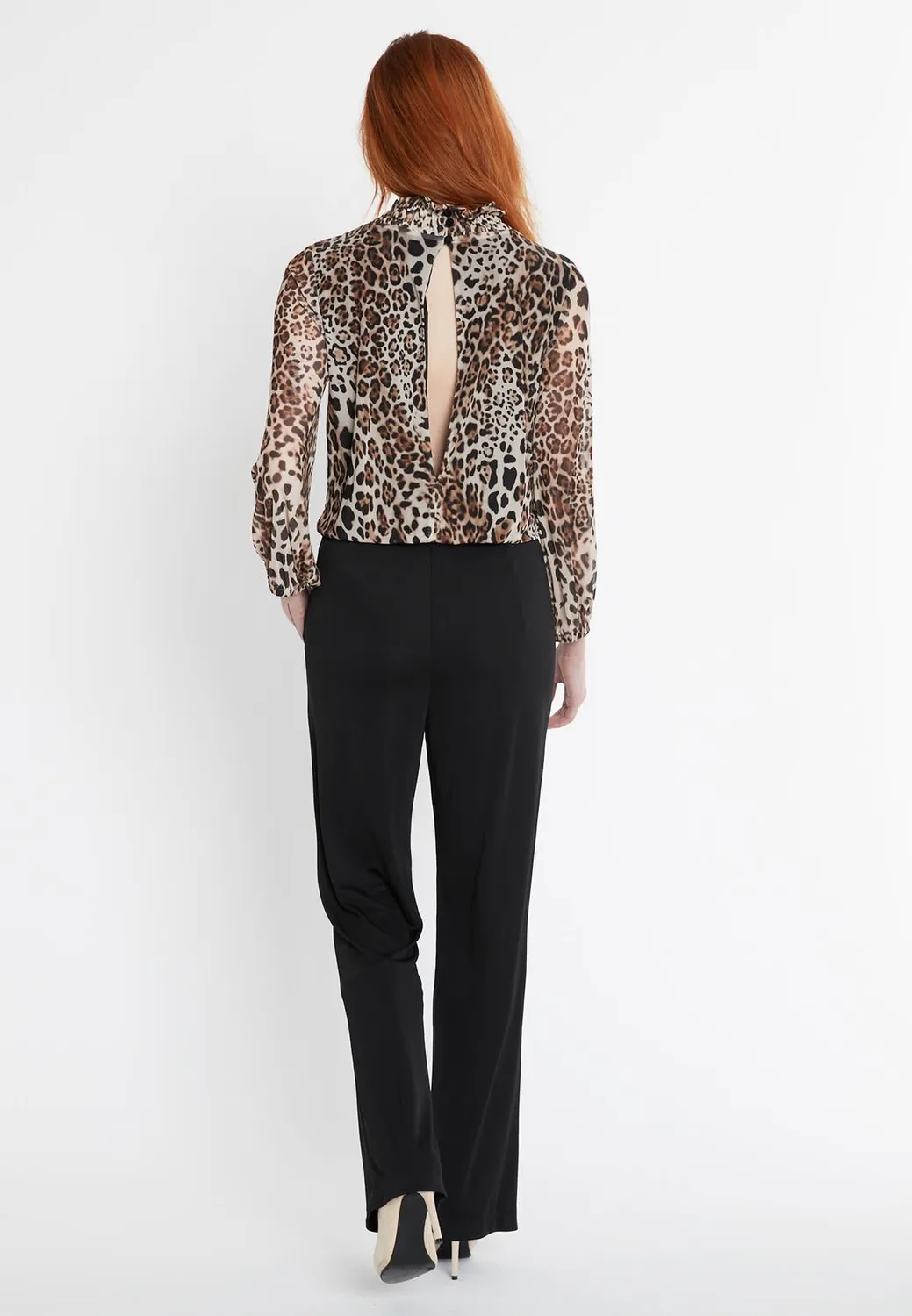 Ana Alcazar Sunia tuta intera leopardata nero