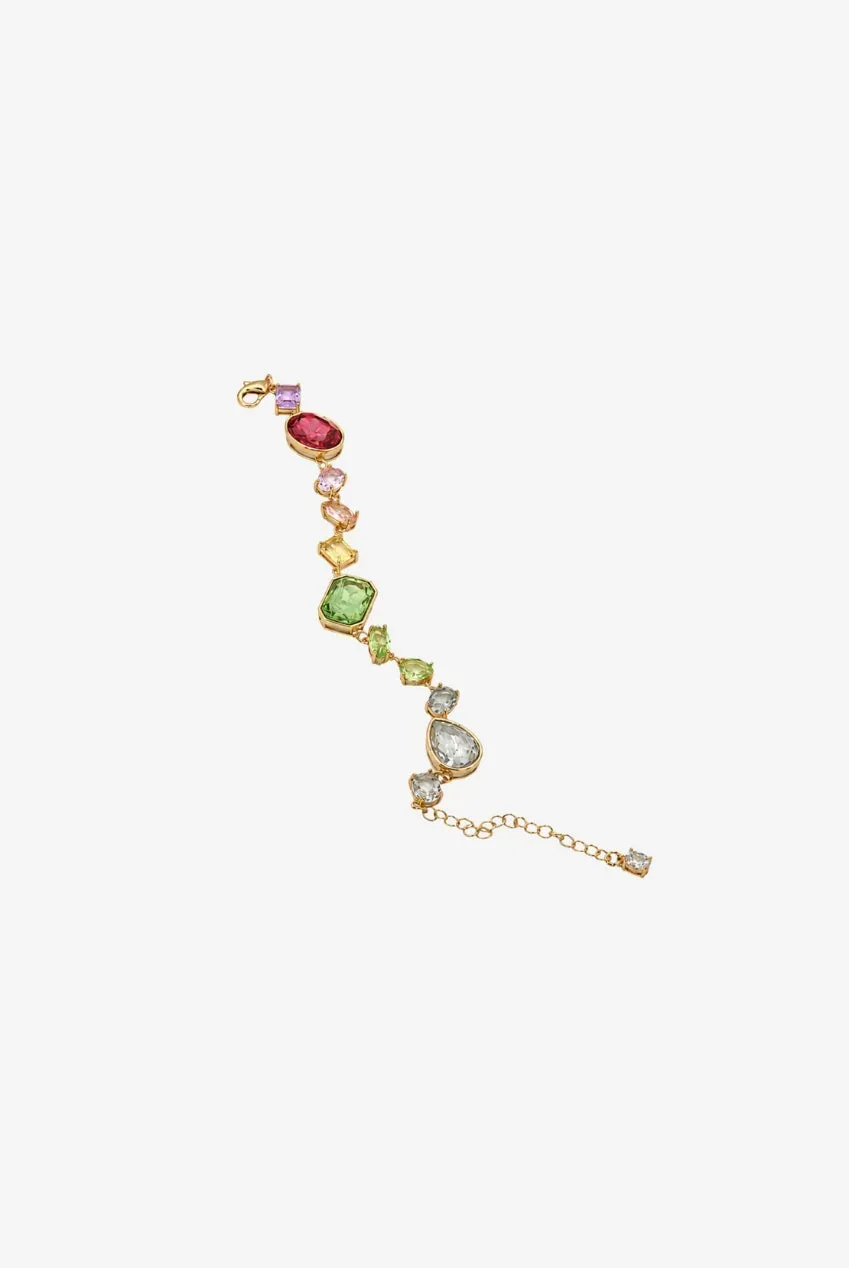 Uchi & Soto Hanabi bracciale pietre miste oro multicolore