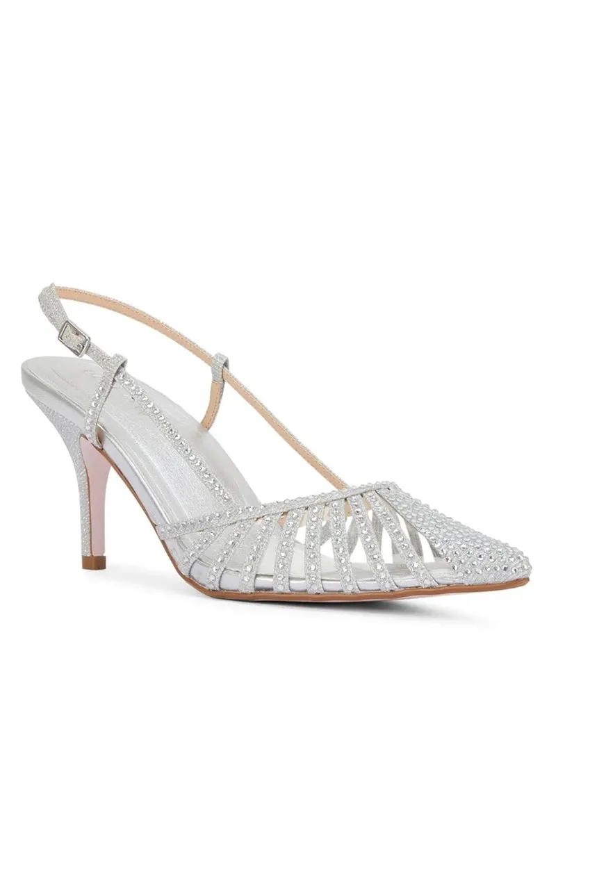 Malow London Selena décolleté slingback neri tacco 8,5