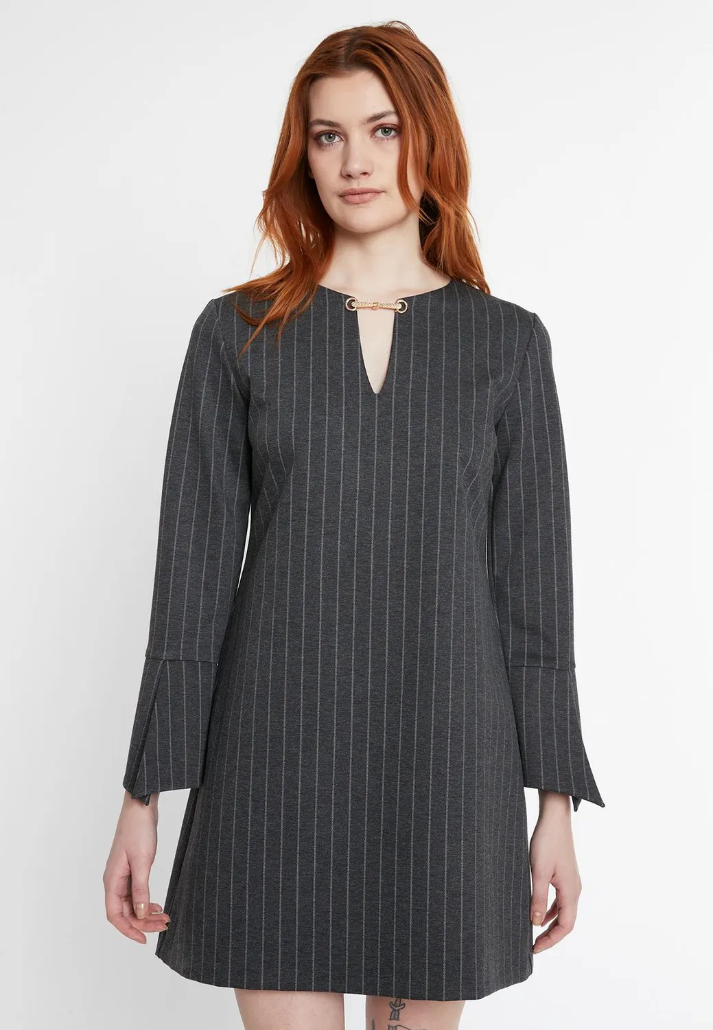 Ana Alcazar Solwy abito jersey grigio linea A