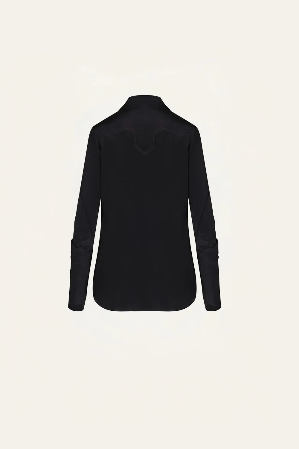 Johanna Ortiz Iconic Drape top seta nero