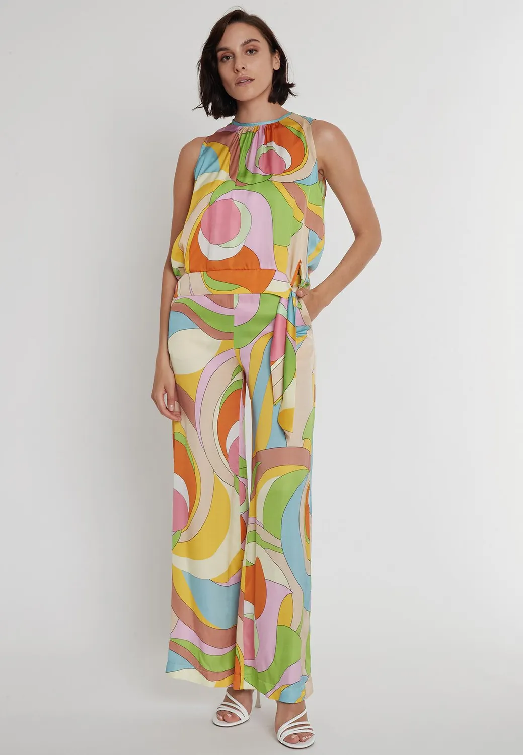 Ana Alcazar Pazora pantaloni palazzo fantasia vintage