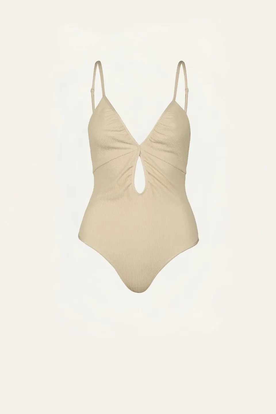 Johanna Ortiz Sundown Dust costume intero ecru scollo V