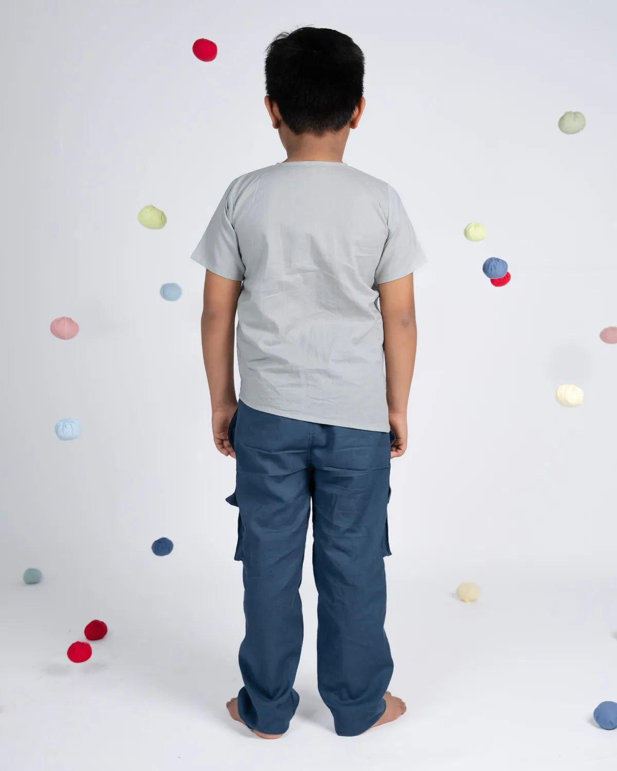 Our Dve Signature Boy completo bambino grigio teal